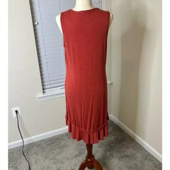 Max Studio Midi Dress Size Large Burnt Orange - Picture 6 of 6